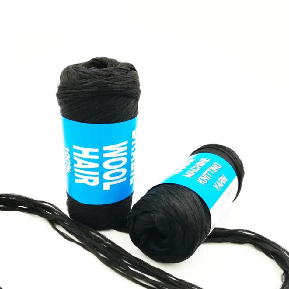 Knitting Yarn African Wig Hair Yarn 70g/ball 10 ply 100% Polypropylene Hand Knitting Braid Short Hair Curly Dreadlocks GB001