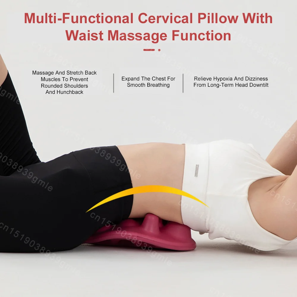 Cervical Traction Device Neck Stretcher Trigger Point Massager Spine Alignment Shoulder Pain Relief Ergonomic Acupressure Device