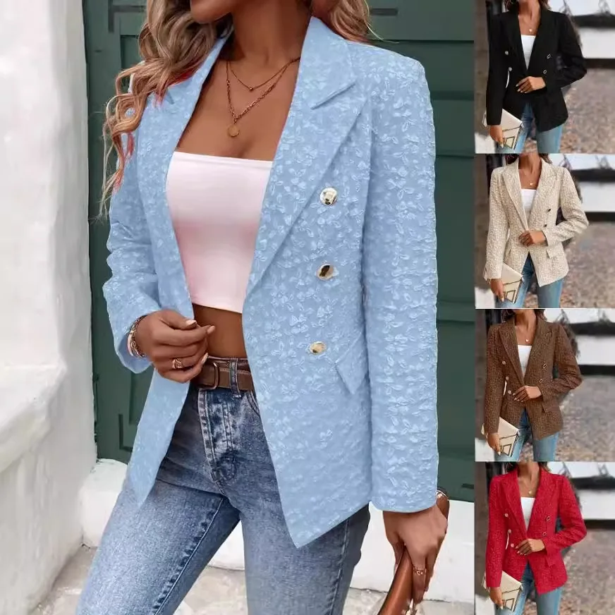Floral Print Women Business Blazer Coat