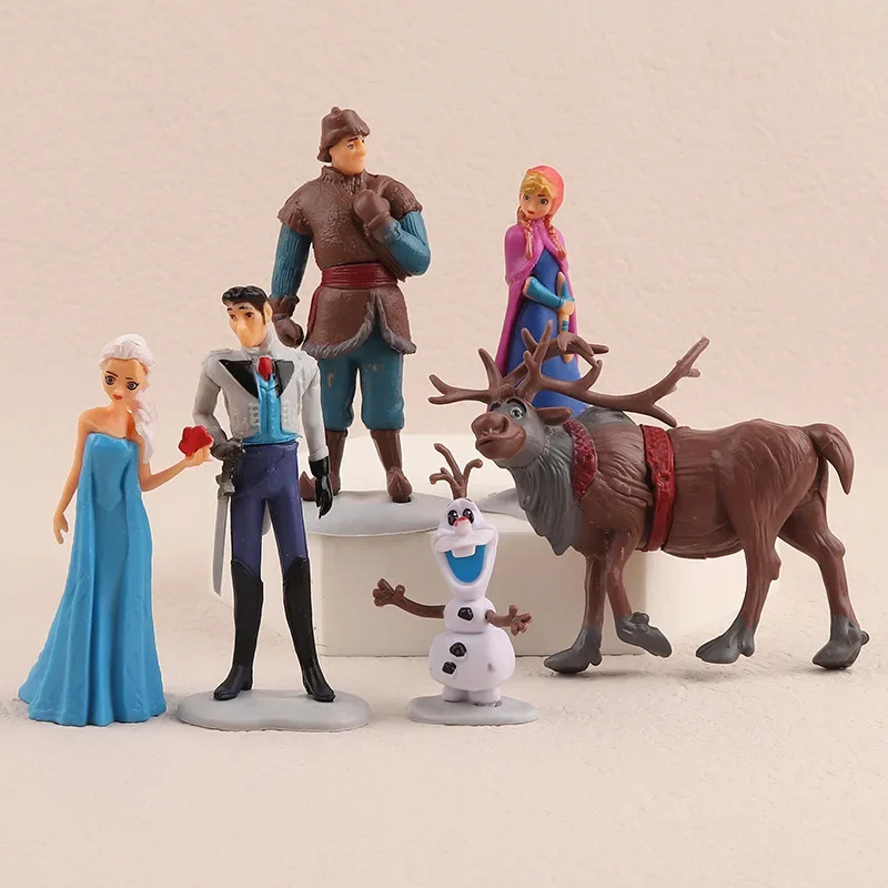 6 Pz/Set Anime Movie Frozen Anna Elsa Hans Action Figure Pvc Krimoff Olaf Model Dolls Collection Toys Gift