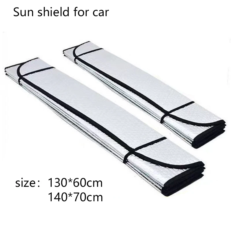 Aliminum Foil Universal Car Window Sunshade Reflective Folding Car Visor Windshield Cover Front/Back Rear Sun Shade UVPortection