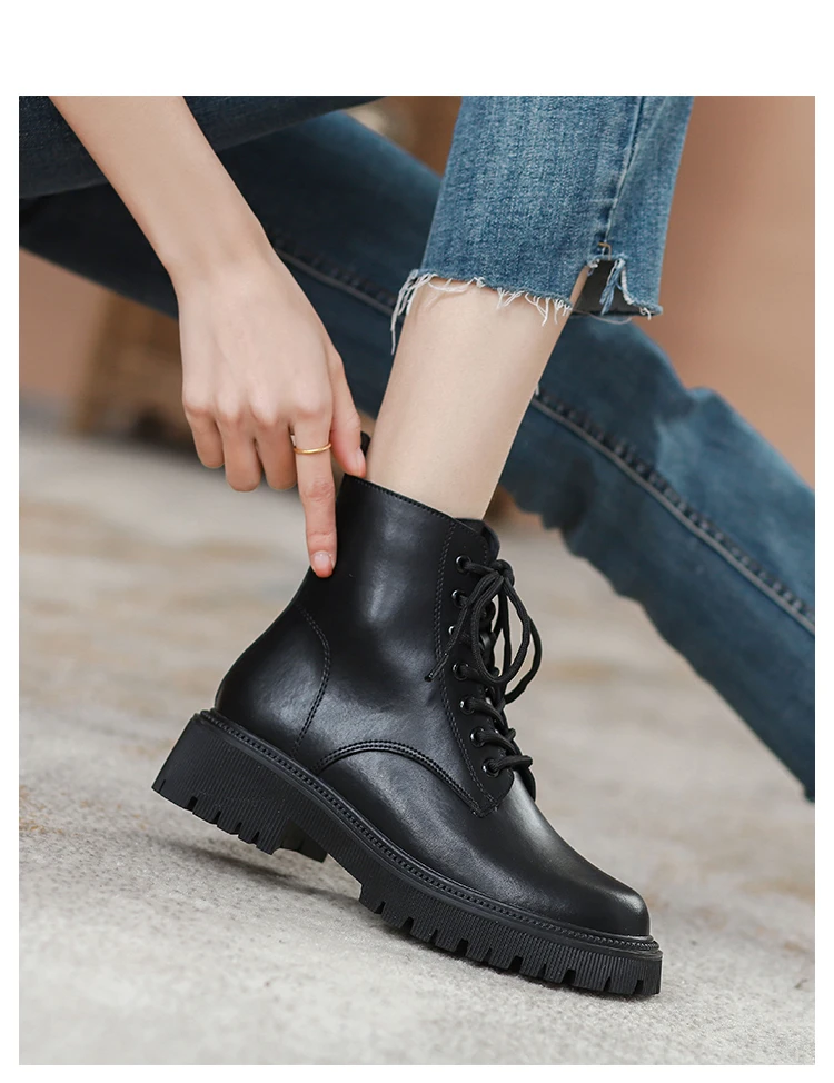 

2022 Boots Women Fashion Shoes 2022 New Winter Autumn Boots Womens Casual Leather Ankle Botas Mujer Female Outdoor Boots Ladies