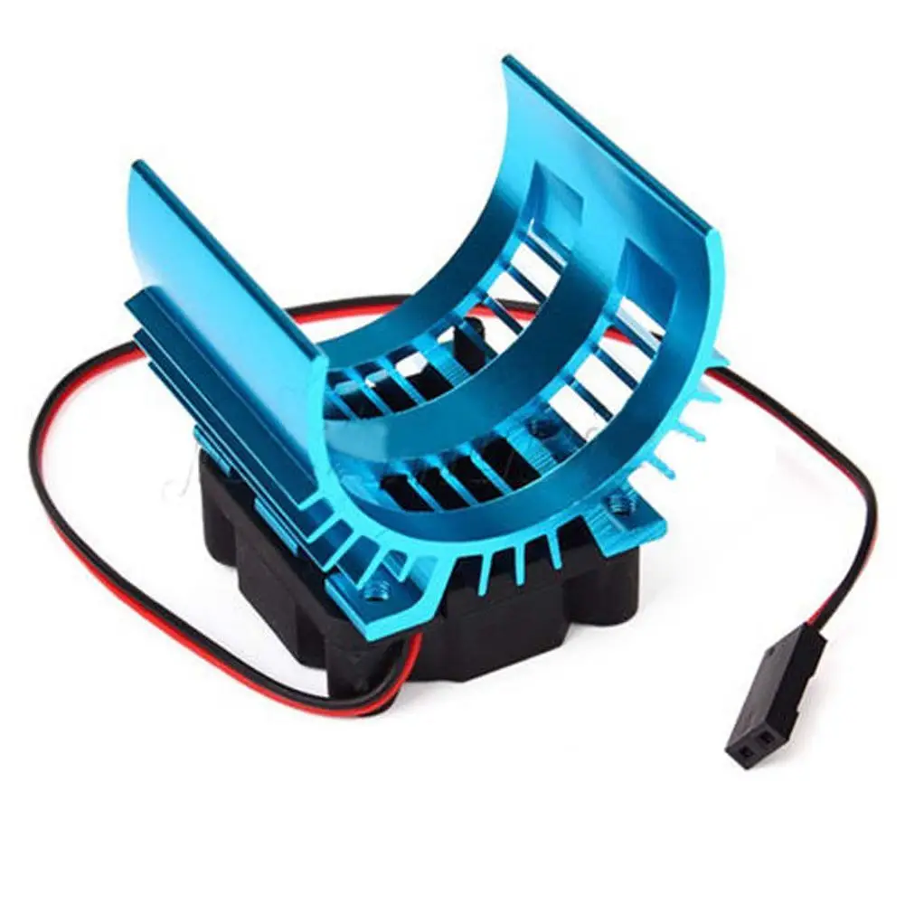 1/10 RC 자동차 540 550 3650 사이즈 모터용 5V 냉각 팬이 장착된 메타 히트 싱크