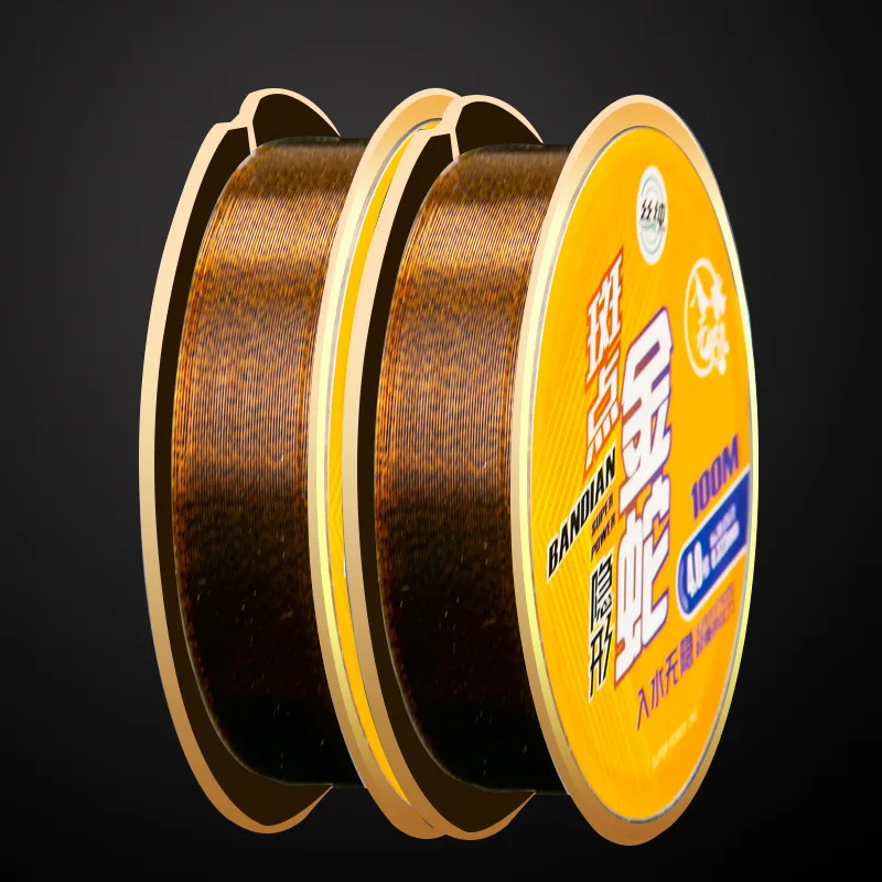 100M Gold Spotted Fishing Line Bionic Invisible Monofilament Nylon Speckle Fluorocarbon Coated Carp  Fishing Line 3