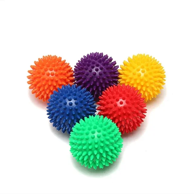 7/9cm Fitness Physiotherapy PVC Ball Hard Spiked Massage Ball Relieve Plantar Fasciitis Portable Equipment Body Building Sports