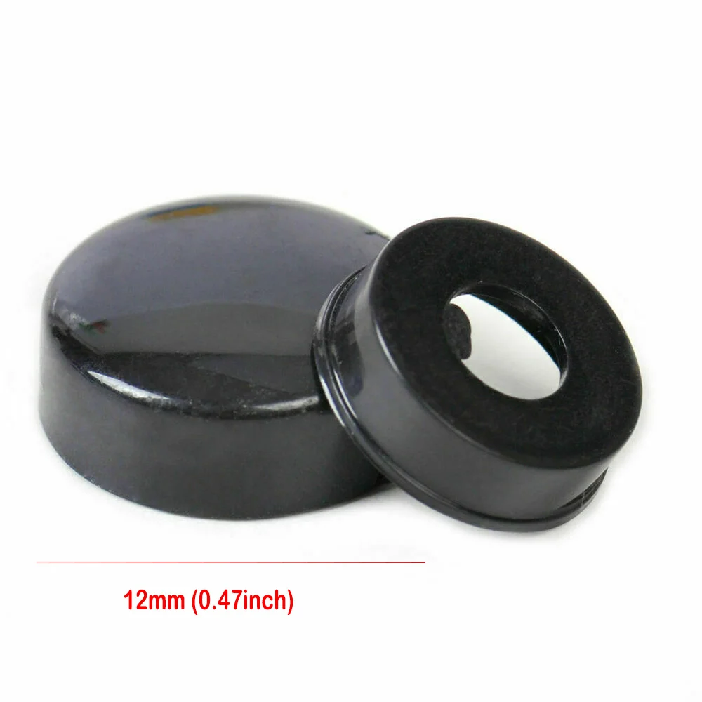 Screw cap 4pcs black for car truck van license plate frame