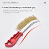 Multi-function Tool Wire Brush Copper Plated (Stainless Steel Brush, 1PCS) Long Handle Kitchen Grill Special Plate Rust Removal 3