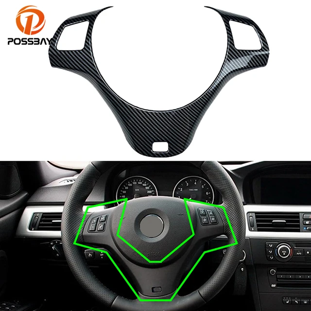 Für BMW X3 E83 2006-2009 ABS Carbon Faser Farbe Auto Styling Lenkrad Trim  Abdeckung Aufkleber Dekoration Innen zubehör - AliExpress