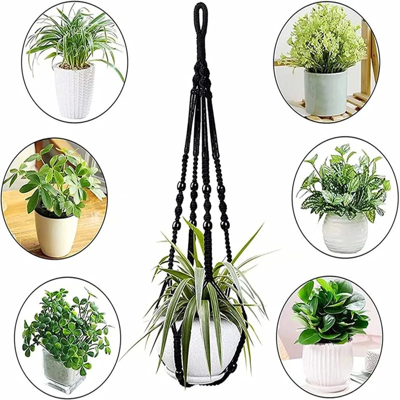 Eco-Friendly Handmade Macrame Plant Hanger for Indoor and Outdoor Decor