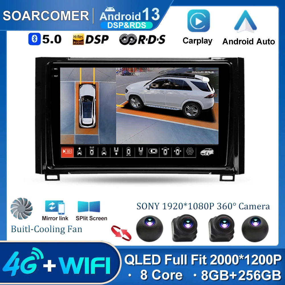 

2K Android 13 For Toyota Tundra XK50 2013 - 2020 Car Radio Multimedia Video Player Navigation stereo GPS No 2din 2 din dvd