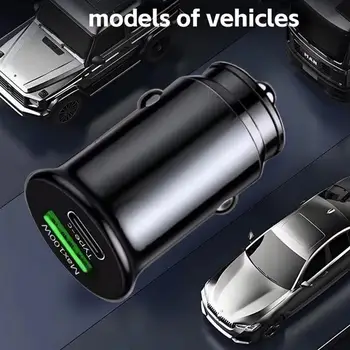 100w Car Charger Converter for iPhone Qc3.0 Dual USB Charging Port Design Suitable for Various Specifications of Car Models