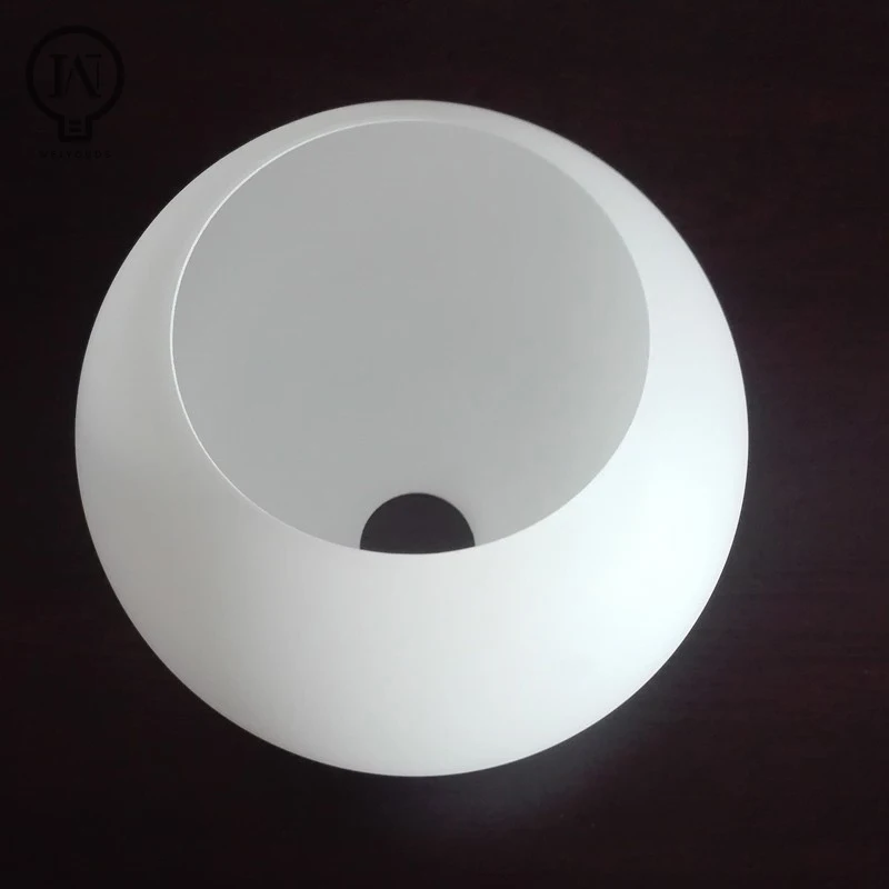 Rond Blanc Opale Givré Mat Boule De Verre Couvercle De Lampe éclairage Abat-jour