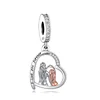 Fit Original Pan Charm Bracelet 925 Sterling Silver Mother Daughter Father Daughter Mother Son Bead For Making Women Berloque 3