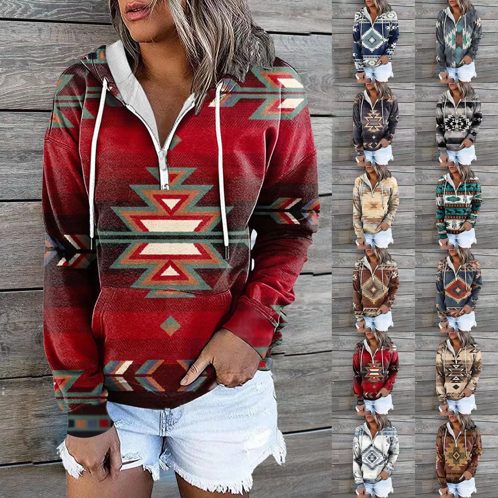 New Autumn and Winter Women's Hooded Sweatshirt Tops