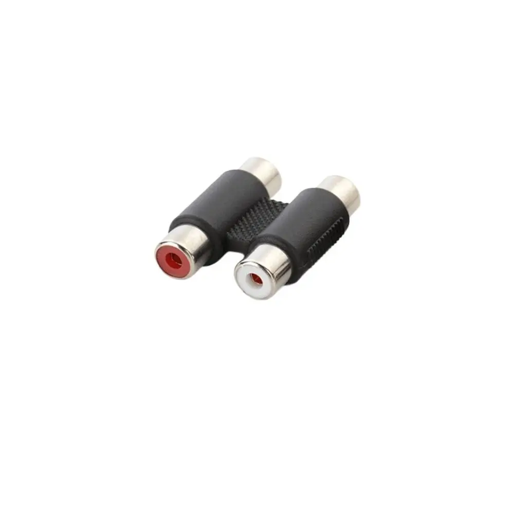 Dual RCA Female-to-Female Audio Connector Adapter - Phono Coupler Video Plug Socket