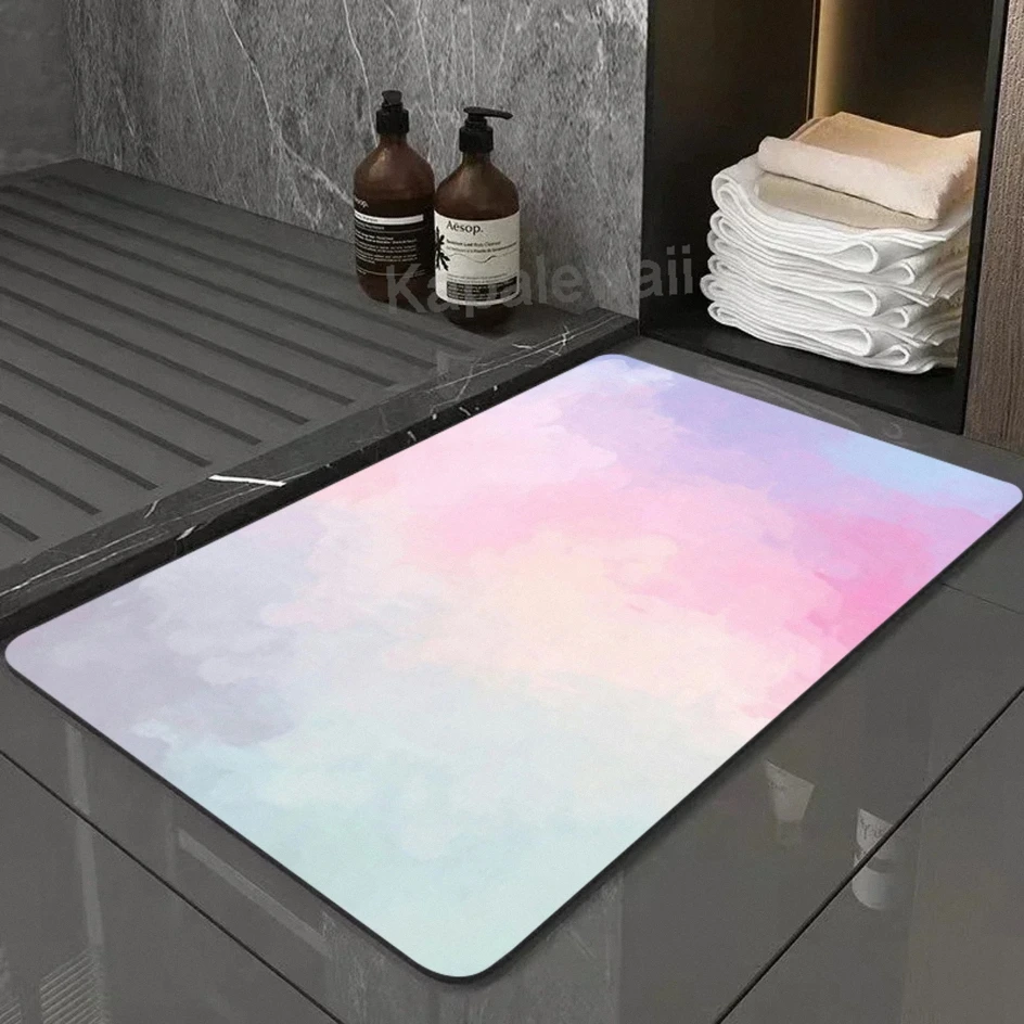 

Super Absorbent Floor Mat Diatom Mud Bath Mat for Bathroom Non Slip Wear Resistance Fast Drying Soft Carpet Shower Tub Doormat