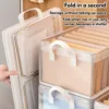 5-Pack Foldable Storage Boxes Waterproof PVC Clothes Organizer Stackable T-Shirt and Pant Storage Bags for Home Wardrobe Storage 2