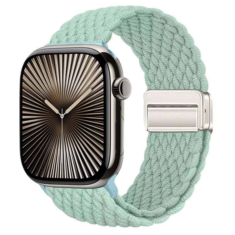 Nylon Braided Magnetic Loop Strap with Metal Accents