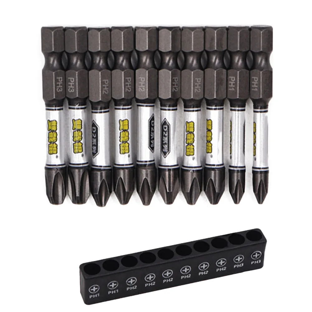Description Picture 4 of item10pcs Screwdriver With 10Holes Bit Holder Magnetic Impact Cross Hexagonal Torx Universal 1/4inch Hex Shanks Installation Parts