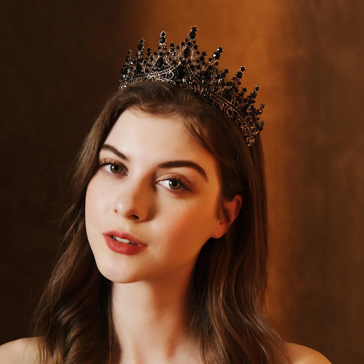 Miallo Vintage Black Rhinestone Crown And Tiara Crystal Wedding Hair Accessories Women Headband Queen Princess Head Jewelry jewelry accessories hair accessory hair headdress bridal headwear hair band crown