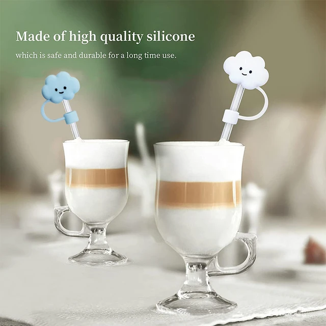 1pc Silicone Straw Cover, Cute Cloud Design Drinking Straw Cover For  Kitchen