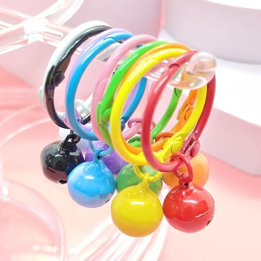 

Cute Candy Colors Metal Bells DIY Handmade Jingle Bell Colorful Keychain Pendants Accessories for Decoration