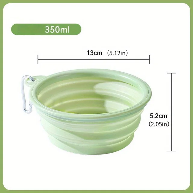 Pet Portable Foldable Bowl for Outdoor, Hanging Pet Drinking Water Feeding Silicone Bowl, Can be Used for Cats and Dogs 3