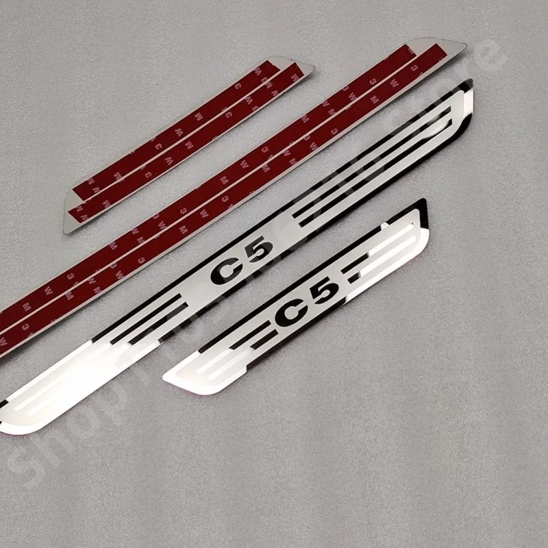 Stainless Steel Scuff Plate/Door Sill for Citroen C5 2010-Door Sill Scuff Plate Welcome Pedal Car-styling car door moulding trim window door cover trim