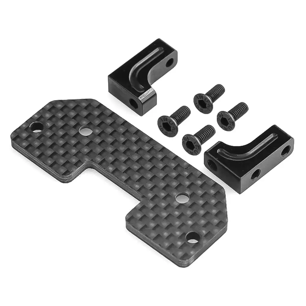 Aluminum Servo Mount + Carbon Holder For 1/10 Rc Crawler Axial Scx10