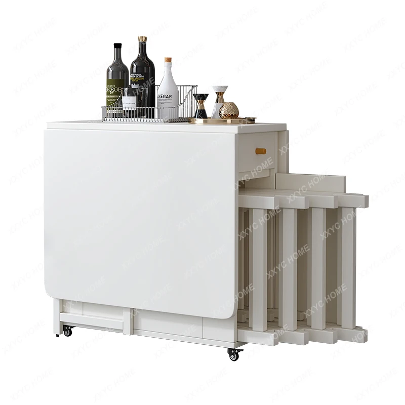 

Складной обеденный стол, прямоугольный современный простой многофункциональный передвижной выдвижной обеденный стол для квартиры