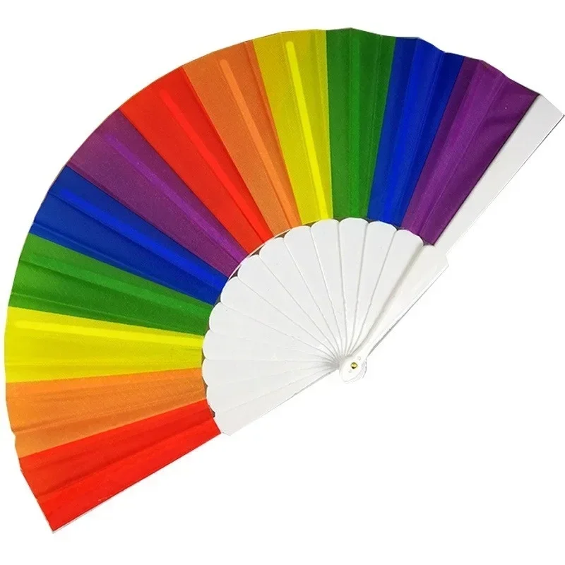 Plastic Hand Crank Fan Foldable Silk Fabric Pocket Hand Fan Party Favor Dance Fan Gifts Folding Fan Silk Fans Hand Fan