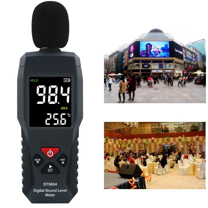 디지털 사운드 레벨 미터 30-130dB 데시벨 소음 측정 손 소음 테스터