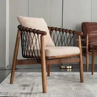 Custom Solid Wood Living Room Chairs Nordic Home Furniture 3