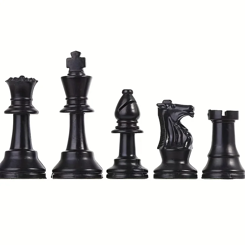 Full Plastic Chess Pieces King Height 7.5CM 32