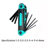 8 in 1 Folding Allen Wrench Set Metric Allen Key Set Tool Or Folding Tamper Proof Torx Key Set Portable Star Wrench Kit 1