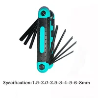 8 in 1 Folding Allen Wrench Set Metric Allen Key Set Tool Or Folding Tamper Proof Torx Key Set Portable Star Wrench Kit 1