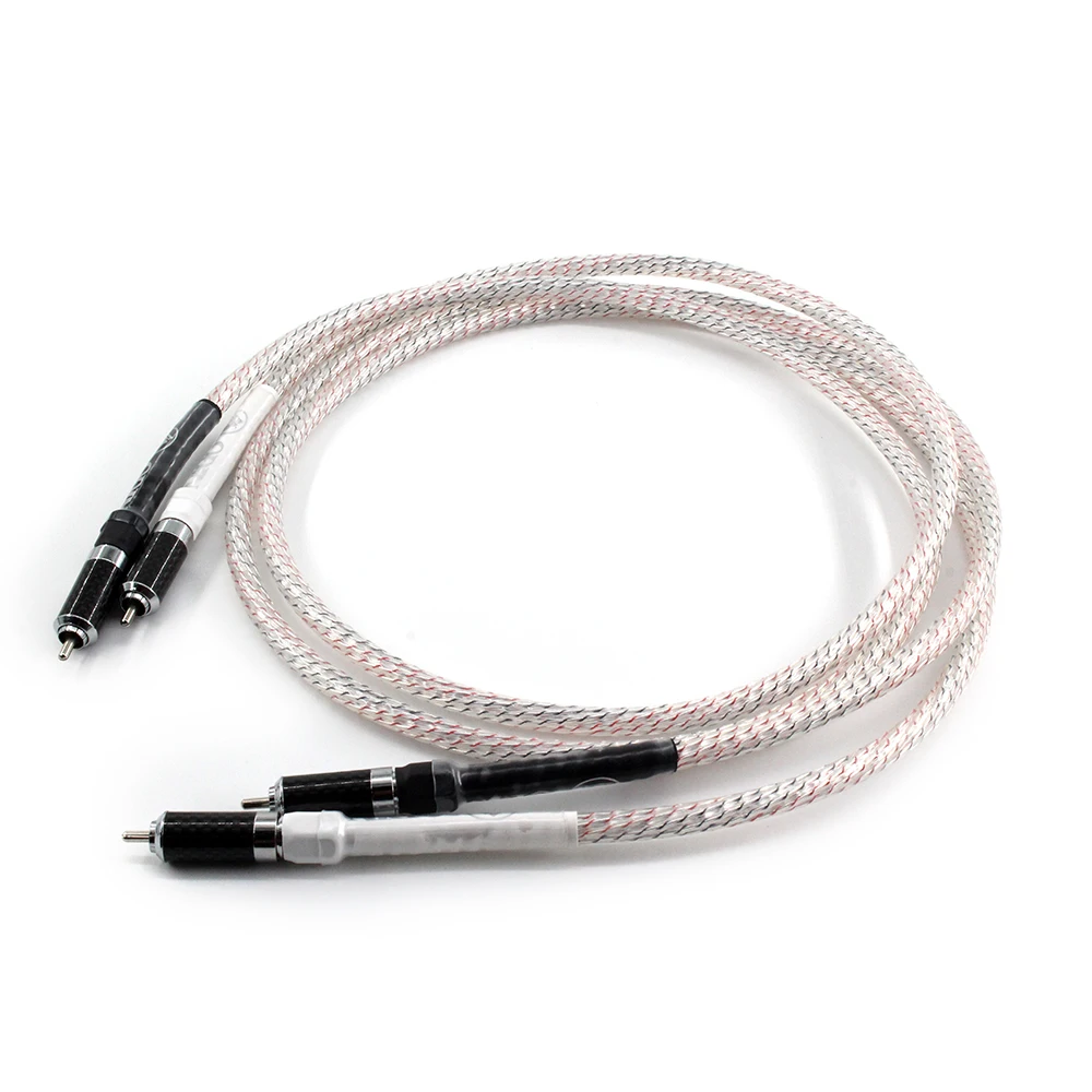 

Pair Valhalla 9 Core 7N Copper Silver RCA Cable for HIFI Audio Amplifier CD Player