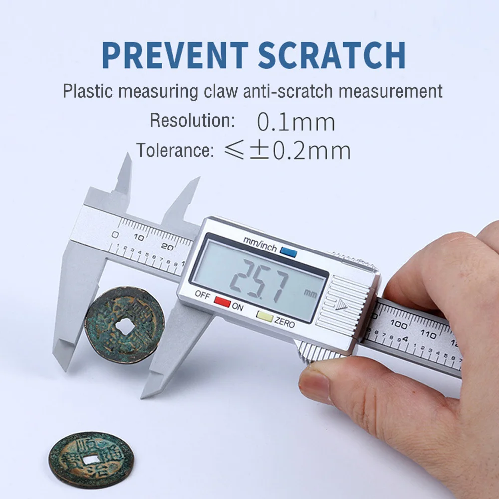 Description Picture 4 of item0-150mm Digital Pachometer Professional Vernier Caliber Measuring Tools Woodworking Thickness Gauge Depth Electronic Ruler