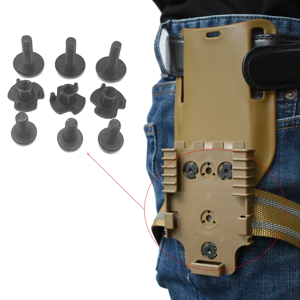 Tactical Mounting Screws and Nut Set for QLS19 22 Quick Locking System Kit Holster Attachemnt Accessories