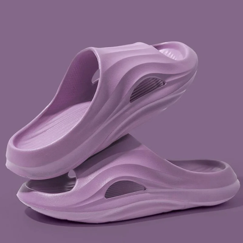 Pink Lightweight Soft Sole Home Slippers for Women Super Comfy Non Slip Eva House Shoes Woman 2025 Summer Solid Couple Slippers