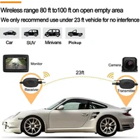 Wireless Car Reversing Backup Camera 4.3 inch Vehicle Rear View Monitor Mirror Parking Kit - Image 4