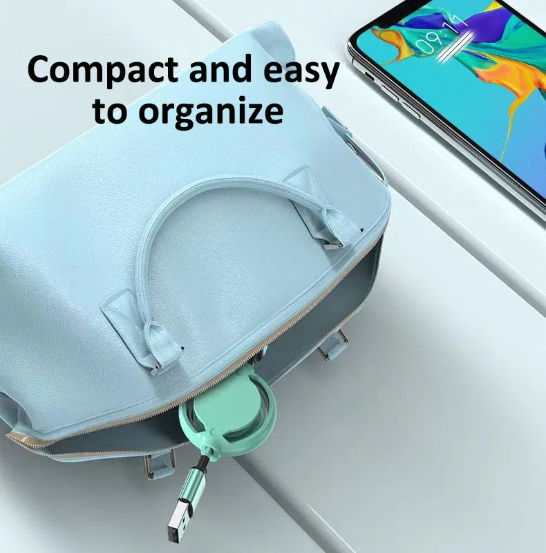 MFI 인증 3 in 1 고속 충전 USB-C 범용 연장 리퀴드 실리콘 케이블 마이크로 USB 충전 케이블 (IOS용)