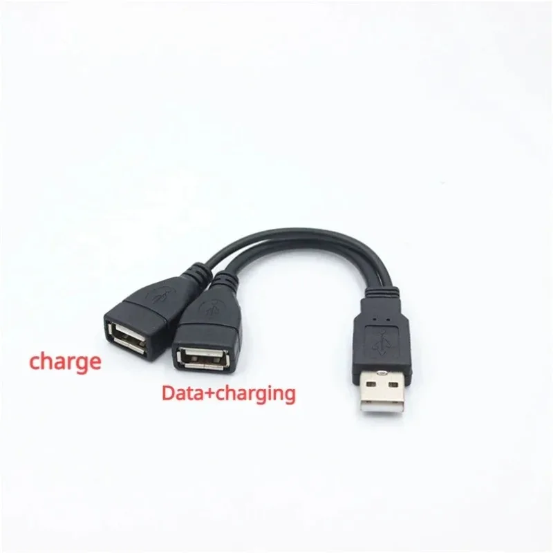 

USB Double Splitter Adapter Cable One To Two Female To USB 2 Male Charging data cable High Quality USB 2.0 Cable