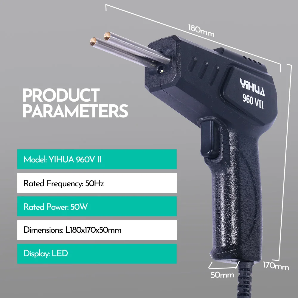 YIHUA 960-V serise Plastic Welder Gun Rapid Heating Hot Stapler Portable Car Bum
