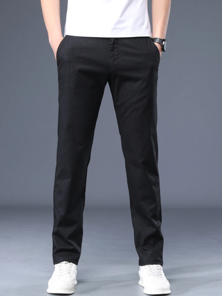 

2022 New Summer Design Men's cargo pants Casual Pants Slim Cotton Pant Straight Trousers Male Fashion Stretch Business Plus Size