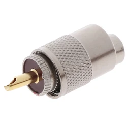 Enhanced UHF Coaxial Male Plug Connector (Silver)