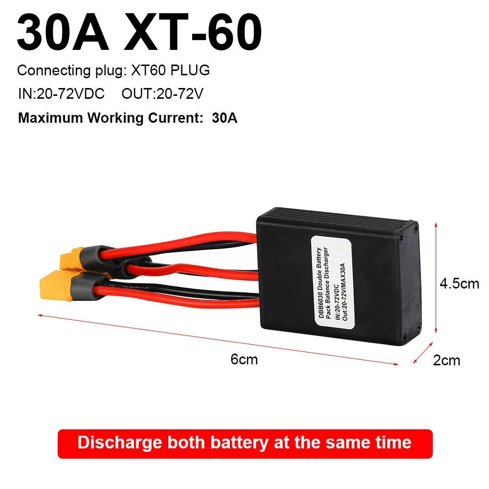 Dual Battery Discharge Converter Simultaneous Connection Adapter Balanced Discharge Module Ebike Parts 20V-72V 20A-100A