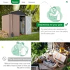 6 X 4FT Outdoor Storage Shed, Lockable Bike Shed, Garden Shed, and Tool Shed 4