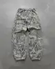 Vintage Camo Hoodie Sweatpants Two Piece Set Y2K Sportswear Mens Camouflage Lettering Graphic Oversized Sweatshirt Casual Pants 2