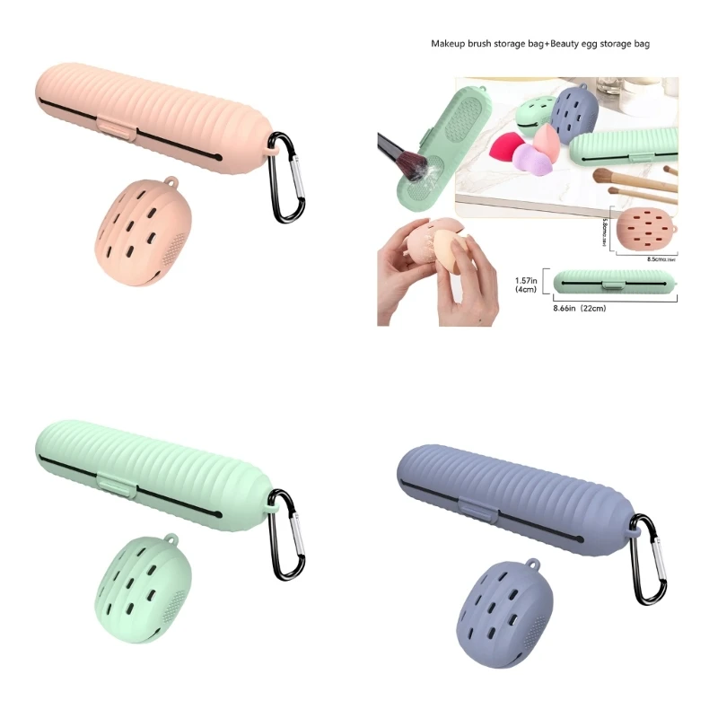 

Makeup Brush Sponge Holder Silicone Makeup Brush Cover Travel Holder Makeup Brushes Organisers for Home